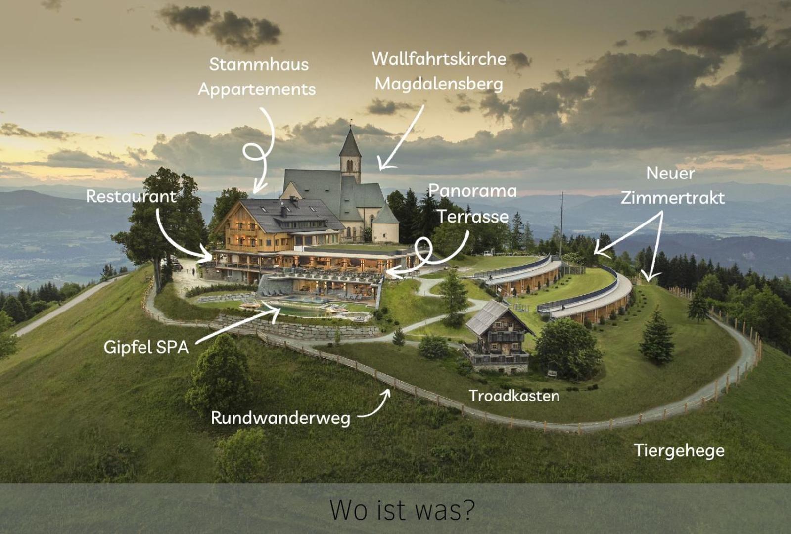 Gipfelhaus Magdalensberg Hotel Санкт Файт ан дер Глан Екстериор снимка